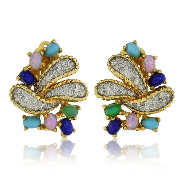 Vintage orders clip on mazer earrings